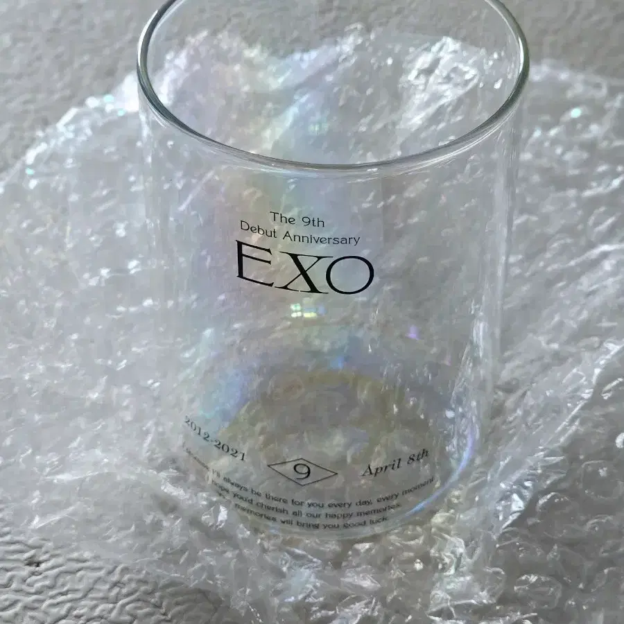 EXO 9주년 기념 오로라 유리컵 시우민
