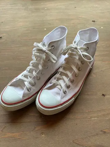 Converse 올스타 하이컷 화이트 스니커즈