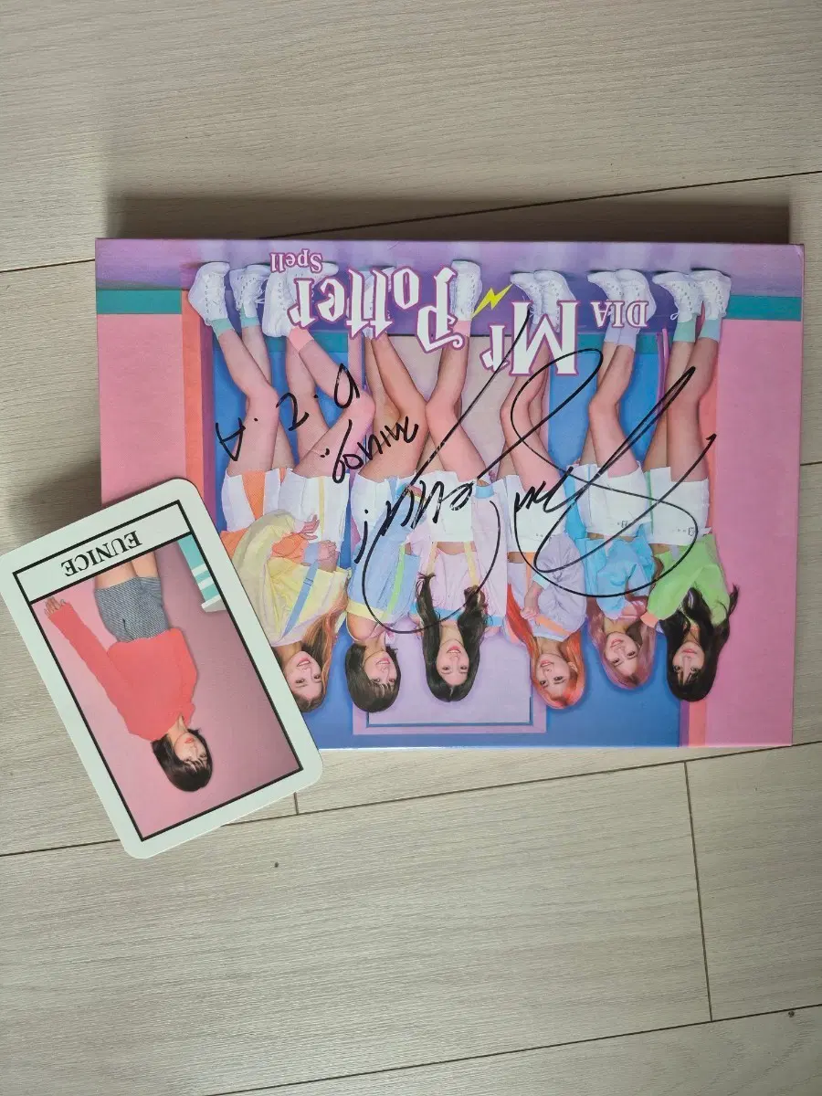 친필사인 다이아 DIA Mr.Potter Spell cd 앨범 포토카드
