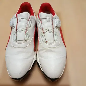 PUMA 골프화 다이얼식 화이트/레드