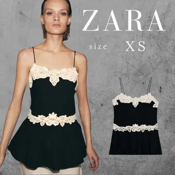 ZARA ZW COLLECTION 대비 레이스 상의 XS 새상품
