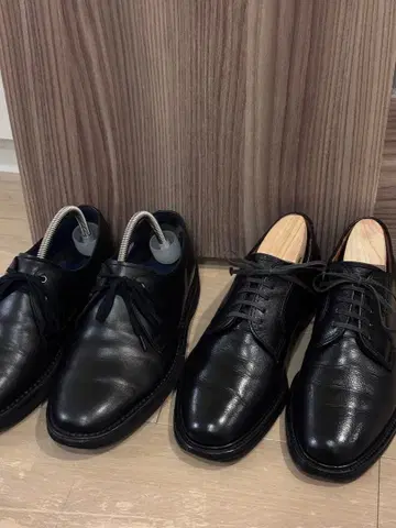 REGAL 블랙 가죽 신발 2켤레 세트 빈티지