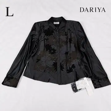 DARIYA 꽃무늬 셔츠 자켓 L 차콜 그레이 DEC-0477