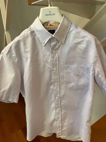 [컨디션 최상] Paul Smith 반팔 셔츠 체크 무늬 라이트 퍼플 일본제