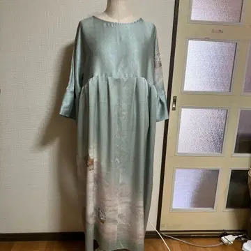 기모노 리메이크 기장은 취향에 따라 턱 롱 원피스