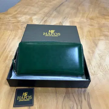 HAFOS 장지갑 라운드 지퍼 그린