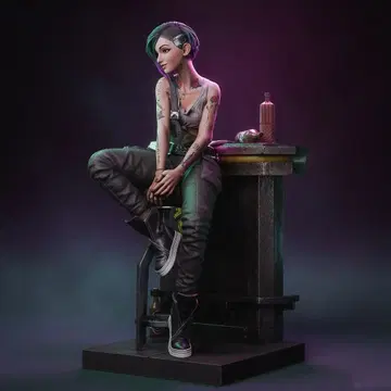 1/6 미도색 미조립 피규어 레진 키트 사이버펑크 2077