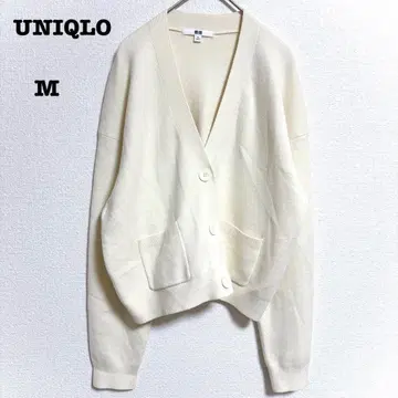 유니클로 가디건 니트 아이보리 심플 내추럴 오피스 방한