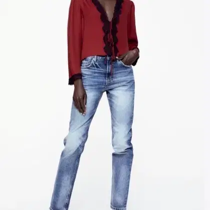 ZARA 레이스 셔츠 m