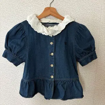 Bibiy 페플럼 데님 반팔