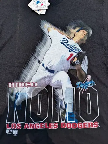 90s 노모 히데오 다저스 MLB 빈티지 T셔츠 데드스탁