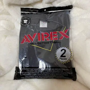 [ 새상품 2개 세트 ] AVIREX V넥 T셔츠 2장 세트 블랙 S