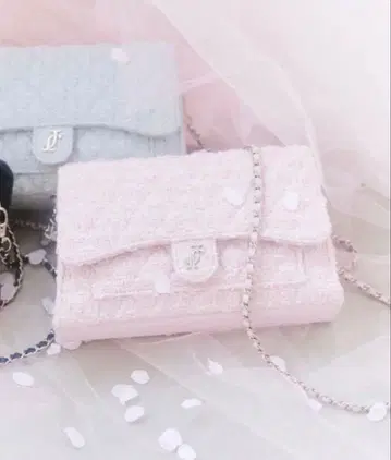 JILLSTUART 트위드 퀼팅 체인 백