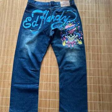 Ed Hardy 남성용 데님 팬츠 38x32 y2k