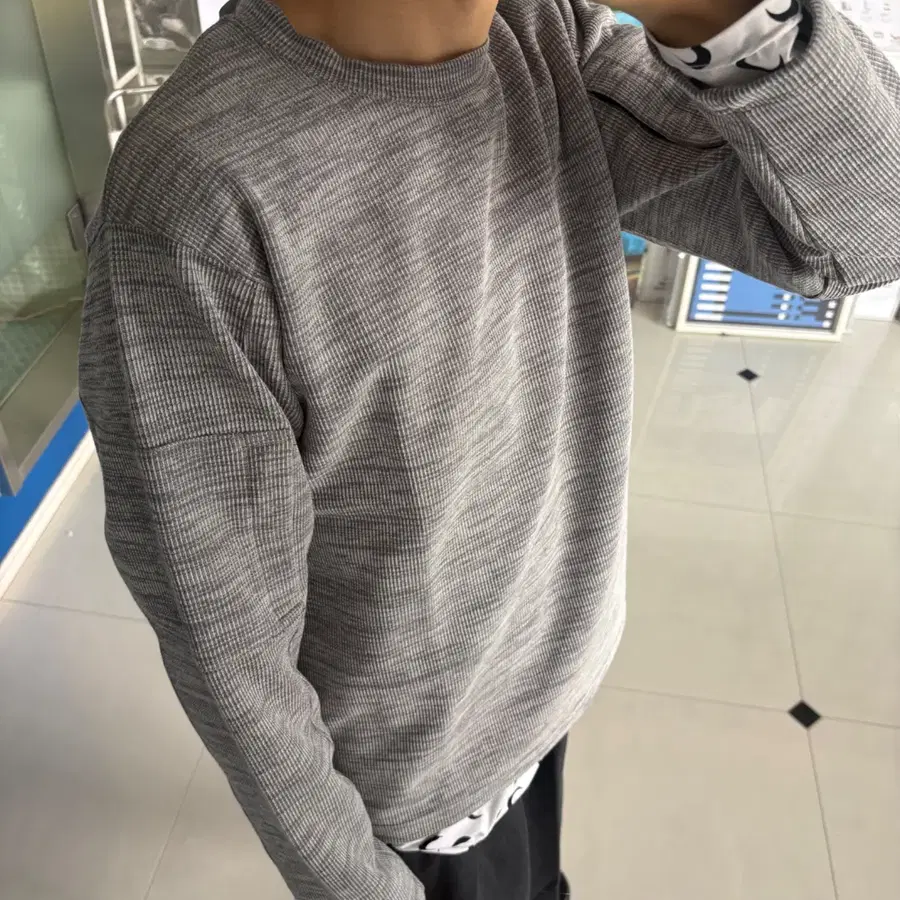 Beams 빔스 Double-face ribbed long sleeve