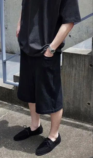 모두 데님 반바지 블랙 XXL