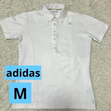 adidas 골프웨어 반팔 피케 셔츠 화이트 M