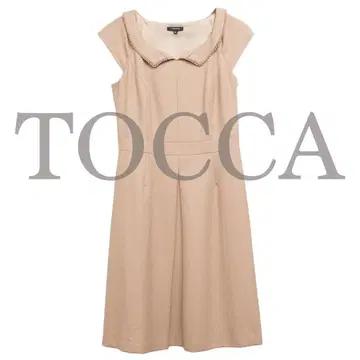 새상품급 TOCCA 토카 울 100% 카라 부착 원피스 0 베이지