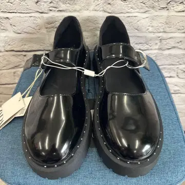 ZARA 스터드 로퍼 메리 제인 37 24.0cm(B-11)