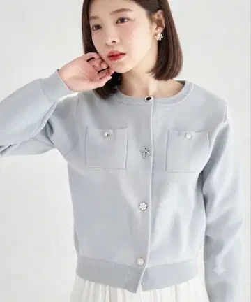 tocco closet 비쥬 모듬 버튼 긴팔 가디건