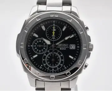 [ 새상품급 ] SEIKO 세이코 7T92-0CA0 크로노그래프 블랙 손목시계