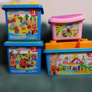 블록 라보 빵 공장과 미끄럼틀의 집 탈것 타운 레고 듀플로 핑크