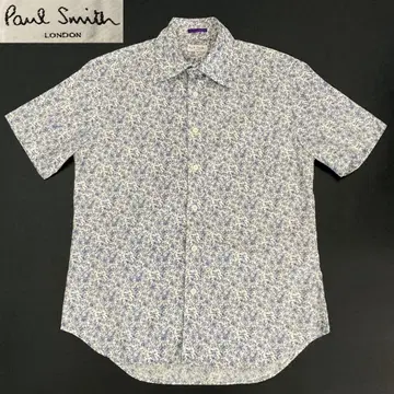 Paul Smith 미니 꽃무늬 반팔 셔츠 블루 계열/화이트 계열
