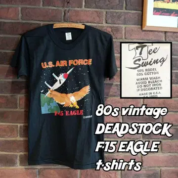 80s 빈티지 데드스탁 US AIR FORCE T셔츠 구제 의류