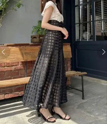 dazzlin WEB 한정판 시어 체크 코르셋 원피스 M