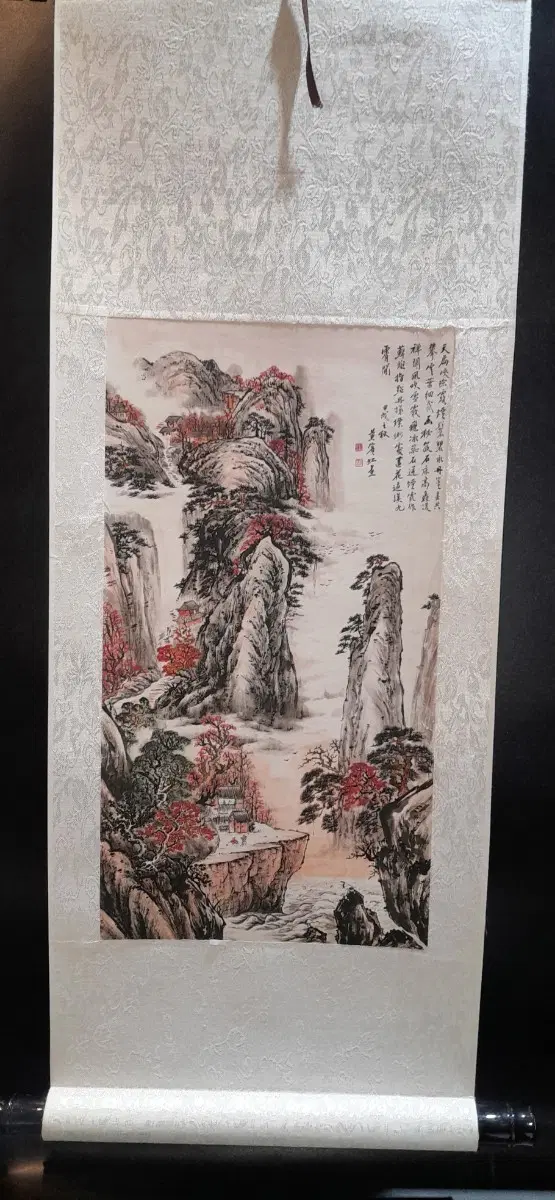 중국 산수도 족자