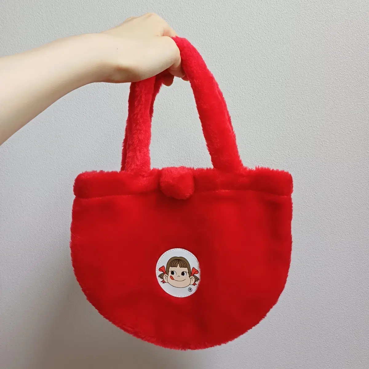 페코짱 퍼 미니 가방