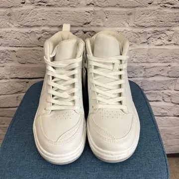 [새상품] ZARA 하이컷 스니커즈 화이트 37 24.0cm (B-12)
