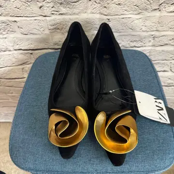 ZARA 블랙 펌프스 스틸레토 35 23.0cm (B-13)