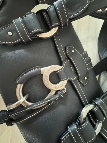 BALLY 가죽 숄더백 블랙