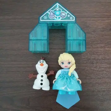 LEGO 듀플로 겨울왕국 엘사 올라프 피규어와 블록 부품
