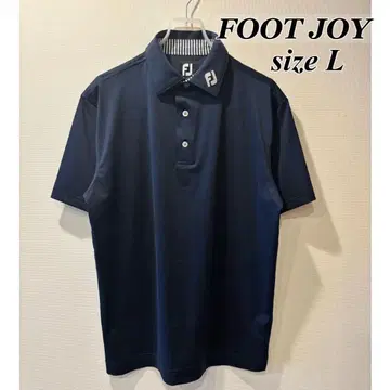 [컨디션 최상] FOOT JOY 풋조이 남성용 반팔 피케 셔츠 네이비 L
