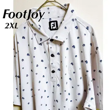 [컨디션 최상] 풋조이 FootJoy 플라워 모티브 피케 셔츠 2XL