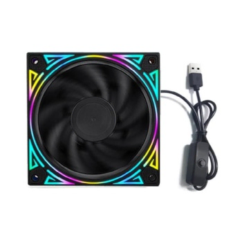 USB 연결 RGB LED 120mm 25T 시스템 쿨러 팬