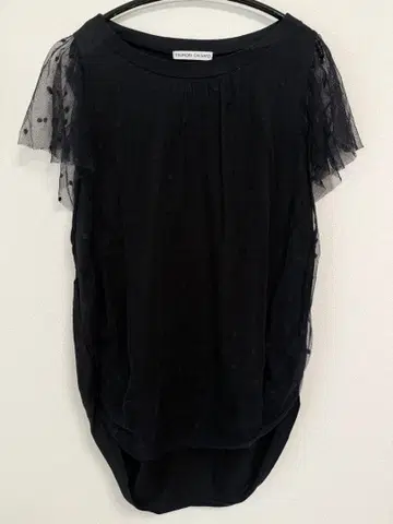 TSUMORI CHISATO 츠모리치사토 도트 튤 반팔 티셔츠