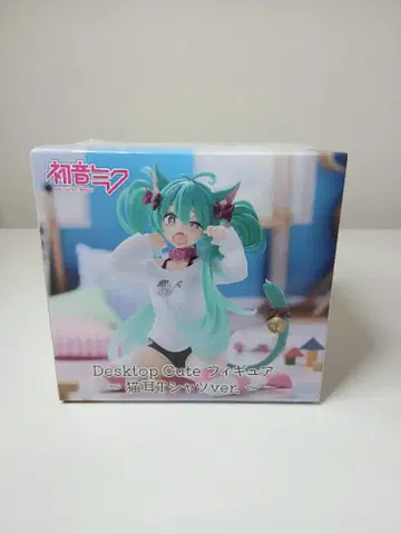 하츠네 미쿠 Desktop Cute 피규어 고양이 귀 T셔츠 ver.