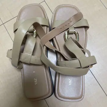 ZARA 샌들 베이지 여성용 38