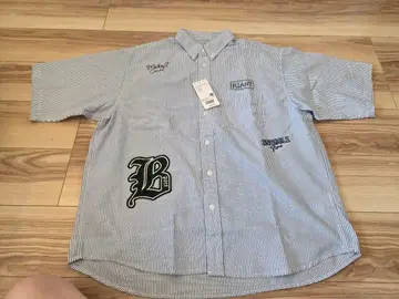BEAMS HEART 스트라이프 반팔 셔츠 L