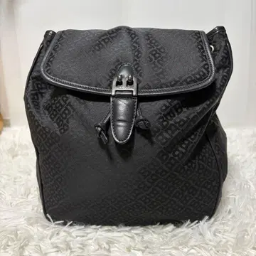 BALLY 발리 캔버스 가죽 미니 백팩 블랙