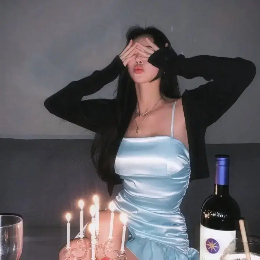 페일제이드 새틴 드레스 원피스