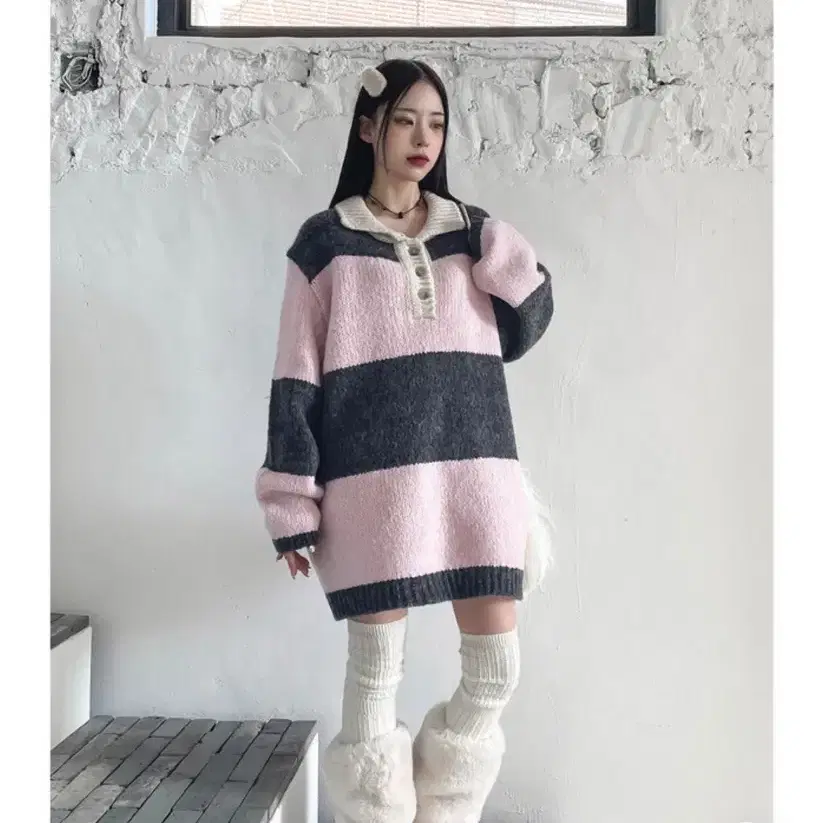 바이너리원 니트원피스