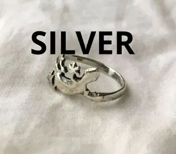 빈티지 도마뱀 모티브 실버 반지 SILVER 파충류