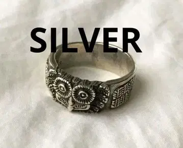 빈티지 올빼미 모티브? 실버 반지 SILVER