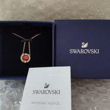 SWAROVSKI 댄싱 스톤 목걸이 (핑크 계열) 골드