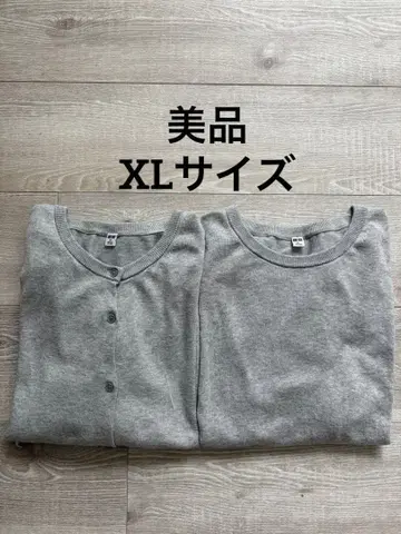 가격 인하! UNIQLO UV 넥 크루넥 가디건, 스웨터 XL 사이즈