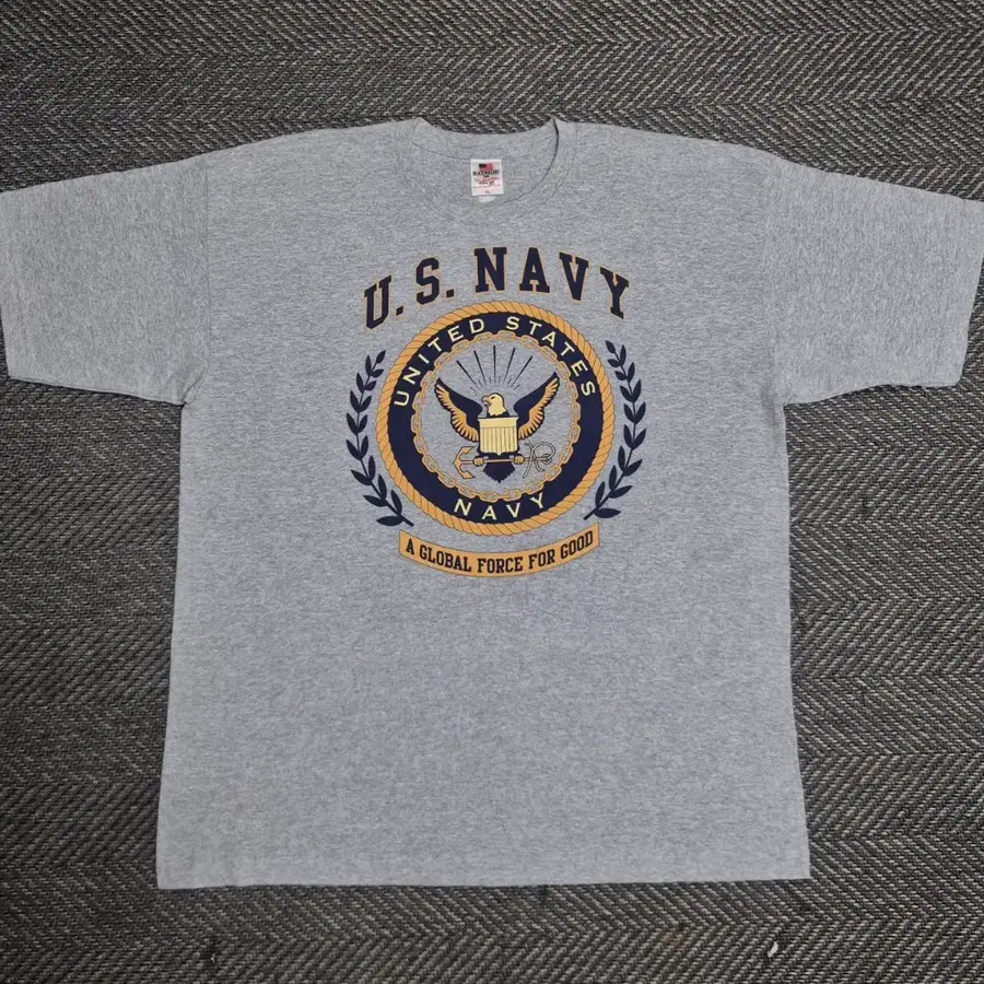 [XL]00s US Made NAVY 티셔츠 -A476